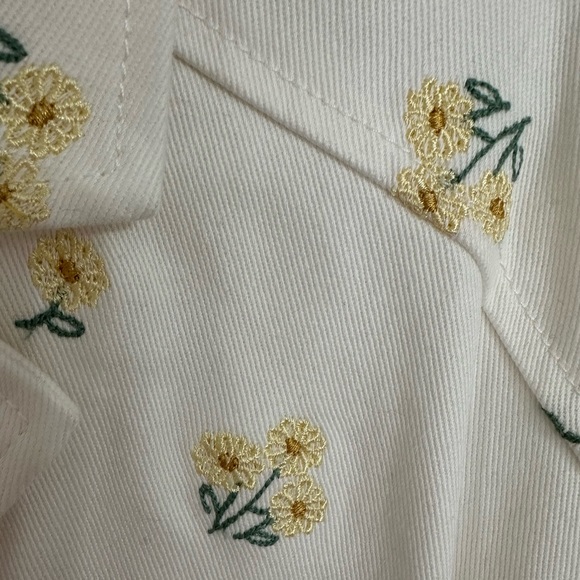 New With Tags NWT For Love & Lemons Waverly Denim Romper Daisy Print - Picture 4 of 5